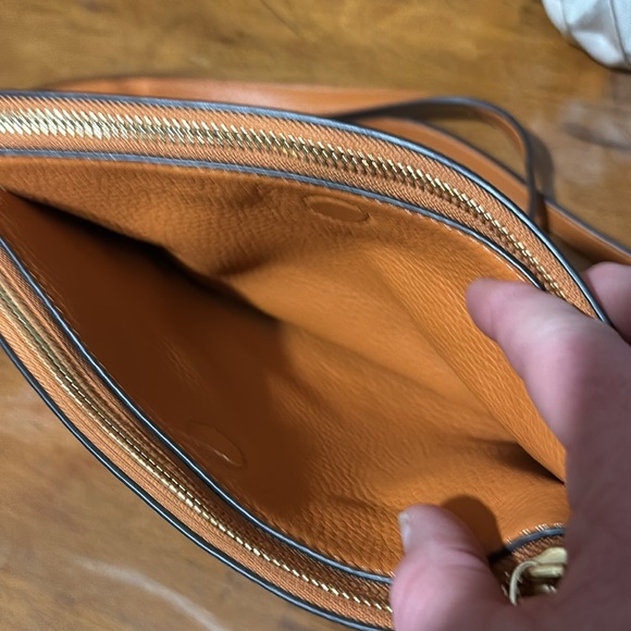 2000 Coach Orange Mia Crossbody Double Zip Compartments Hidden Snap Closure NWOT - Picture 11 of 16
